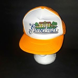 RARE NEW VINTAGE GRACELAND MESH SNAPBACK HAT ELVIS